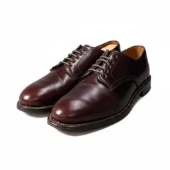 3g7 WHEEL ROBE ウィールローブ PLAIN TOE DERBY ドレスシューズ 15075 26cm US8 バーガンディ レザー シューツリー付 革靴t18rのサムネイル