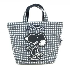 パーリーゲイツ×PEANUTS カートバッグ ネイビー×白 スヌーピー 千鳥格子 ゴルフ PEARLY GATESのサムネイル
