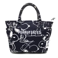 パーリーゲイツ×PEANUTS カートバッグ ネイビー×白 スヌーピー総柄 ゴルフ PEARLY GATESのサムネイル