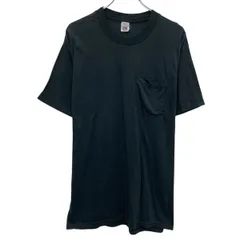 00s~ FRUIT OF THE LOOM 半袖 無地 ポケットTシャツ XL ブラック フルーツオブザルーム 00年代~ プレーン ポケT ポケットT 夏物 a807-5226のサムネイル
