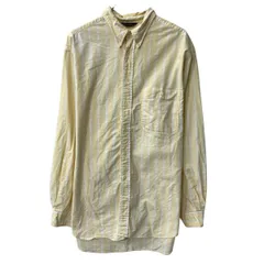 90s nautica 長袖 ストライプシャツ XL イエロー ホワイト ノーティカ ボタンダウン 90年代 ストライプ柄 ロゴ刺繍 春物 a807-5284のサムネイル