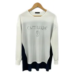 Castelbajac(カステルバジャック) 長袖カットソー サイズ40 M レディース美品  - アイボリー×黒×ブルー スパンコール/ストライプのサムネイル