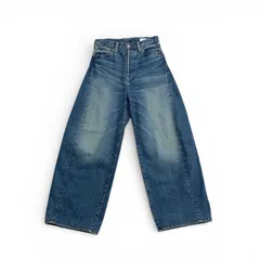 2025SS HYKE ハイク DENIM BARREL LEG JEANS USED WASH加工 デニムワイドバレルパンツ ユーズドウォッシュブルー 1 13352のサムネイル
