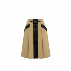 Mame Kurogouchi マメクロゴウチ High Waisted Chino Skirt ハイウエストチノスカート ベージュ 3 MM21PF-SK707のサムネイル