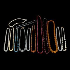 [Estate Cleanup Roundup ■⑬] 13 Jewelry Pieces: Retro, Antique Style, Natural Stone-like Beads, Long Necklace, Retro Modern, Women's Accessories
