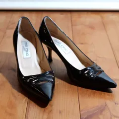JIMMY CHOO パンプス エナメル ポインテッド ブラック 35.5 22.5~23cmのサムネイル