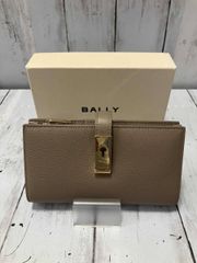 BALLY】バリー Lock Me 長財布 グレージュ レザー 使用わずか - メルカリ