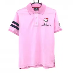 【超美品】サイコバニー×PEANUTS 半袖ポロシャツ ピンク スヌーピー メンズ S ゴルフウェア Psycho Bunnyのサムネイル