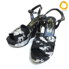 #sxs ジーザスディアマンテ JESUS DIAMANTE サンダル S 黒 グレー オフホワイト ロココ調 ヒール 厚底 パンプス レディース [1021349] k01のサムネイル