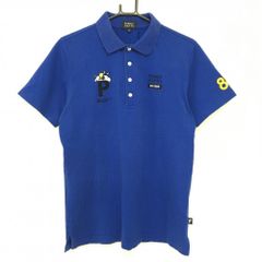 パーリーゲイツ×PEANUTS 半袖ポロシャツ ブルー スヌーピー刺しゅう