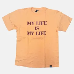 FPAR FORTY PERCENTS AGAINST RIGHTS フォーティーパーセント アゲインストライツ Tシャツ 半袖 サイズ3 オレンジ MY LIFE IS MY LIFEのサムネイル