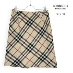 高級】BURBERRY バーバリー プリーツスカート ミニ ノバチェック 36