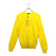 未使用品 メンズ ジェイリンドバーグ J.LINDEBERG セーター S 黄 イエロー 長袖Vネックニット