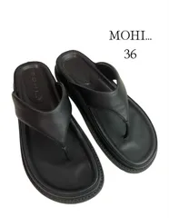 【高級本革】MOHI... / ボリュームソール レザー トングサンダル 黒 36のサムネイル