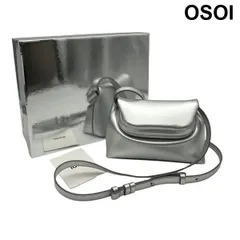 オソイ OSOI ショルダーバッグ 鞄 FOLDER MINI シルバー色 レザー レディース 6V767のサムネイル