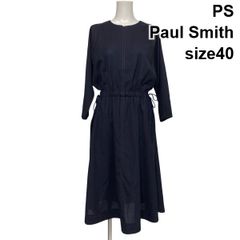 美品 2023SS ポールスミス ストライプ シャツ ワンピース サイドリボン