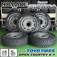 【1台限定在庫有 即納】5本セット ジムニーシエラ ノマド 新品タイヤホイール TOYO OPENCOUNTRY RT トーヨー オープンカントリー RT 225/70R16 ホワイトレター 純正車高対応 ノーマル車高対応のサムネイル