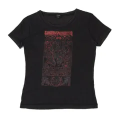 ジャンポールゴルチエファムJean Paul GAULTIER FEMME トライバルプリント半袖Tシャツ 黒赤40のサムネイル