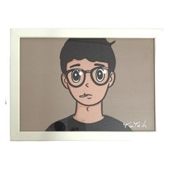 激レア】ジョンレノン オノヨーコ 人物画 白磁板 フレームスタンド
