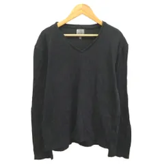 シーケーカルバンクライン ck Calvin Klein Tシャツ L 黒 ブラック Vネック リブ編み 長袖 /NP ■ECB006のサムネイル