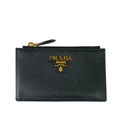 PRADA プラダ コインケース 1MC086 NERO+IBISC系 SAFFIANO MULTIC サフィアーノ ユニセックス カードケース ゴールド金具 美品のサムネイル