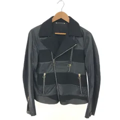 Paul Smith ポールスミス メッシュ切替レザージャケット サイズ:L ダブルライダース 268NLB   ブラック メンズ / 240001175879のサムネイル