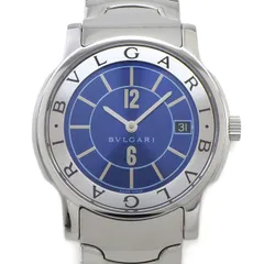 ブルガリ BVLGARI 腕時計 ソロテンポ ST35S デイト サンレイ ブルー文字盤 SS クオーツアナログ 【箱・保付き】 【中古】のサムネイル