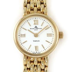 ボーム&メルシエ Baume&Mercier 腕時計 60366 ティファニー Wネーム ホワイト文字盤 ローマンインデックス K14YG クオーツアナログ 【中古】のサムネイル