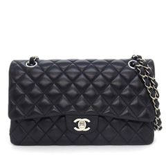 シャネル CHANEL ショルダーバッグ マトラッセ25 11.12 クラシック ハンドバッグ A01112 2019年 ブラック ボルドー ラムスキン 【中古】のサムネイル