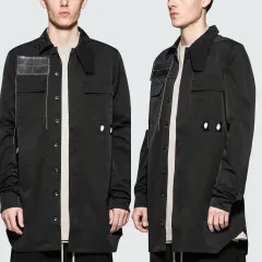 リックオウエンス 18FW DRKSHDW パッチ フィールドシャツ ジャケット ブラックのサムネイル