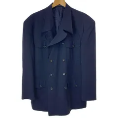 【中古】　COMME des GARCONS　ウールジャケット　無地　ダブルボタン　日本製　ドメスティック　古着　/1155のサムネイル