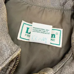 L.L.Bean エルエルビーン レザージャケット A-2 フライトジャケット 革 古着 上着 80s メンズ サイズ42 ブラウン アウター DM19569■のサムネイル