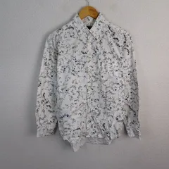 Sunny Clouds サニークラウズ 長袖シャツ ボタニカル柄 ホワイト M メンズ 古着 シンプル クラシックのサムネイル