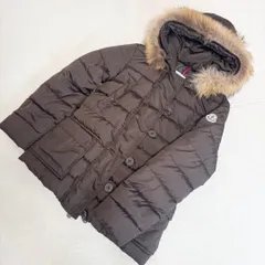 【美品】モンクレール MONCLER ダウンジャケット ファー ブラウン 0のサムネイル