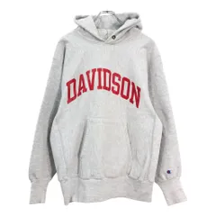 90年代 USA製 Champion チャンピオン REVERSE WEAVE リバースウィーブ パーカー グレー(メンズ L)中古 古着 V6169のサムネイル