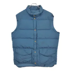 80年代 USA製 L.L.Bean エルエルビーン ダウン ベストアウトドア  ブルー(メンズ L)中古 古着 V6653のサムネイル