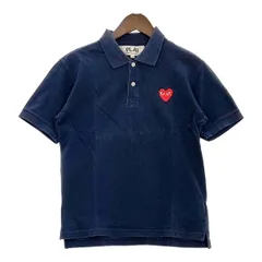 COMME des GARCONS コムデギャルソン ポロシャツ ハートロゴ PLAY プレイ メンズ Sサイズ ネイビー トップス DM19722■のサムネイル