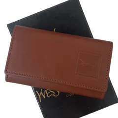 美品 Yves Saint Laurent イヴサンローラン 6連キーケース YSLロゴ 型押し 刻印 ブラウン ゴールド 小物 レザー ヴィンテージ ユニセックス 箱付きのサムネイル