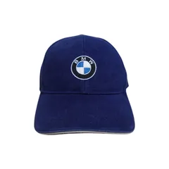 US BMW 企業 ロゴ 刺繍 ストラップバック キャップ フリーサイズ ネイビーのサムネイル