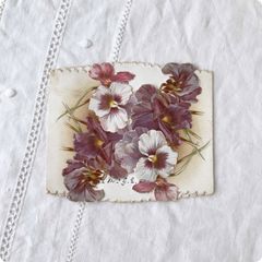 フランスアンティーク ポストカード |スミレの花 グリーティングカード