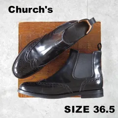 極美品★チャーチ(レディース) SIZE 36.5【定価￥198,000-★KETSBY WG/サイドゴアブーツ】ポリッシュドバインダーカーフ/黒/Church's★p058のサムネイル