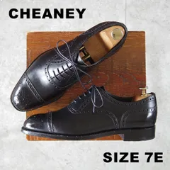 極美品★(英)チーニー 7E【定価￥92,400-★FRANCIS/フランシス/6184ラスト】セミブローグ/カーフ/黒/メンズ/CHEANEY★p065のサムネイル