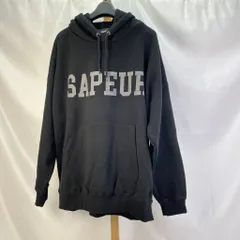 01w-6536 SAPEur サプール WOLF BASE CARGO SERVICE Hoodie タグ付き ブラック サイズM メンズ パーカー コットン 【中古品】のサムネイル