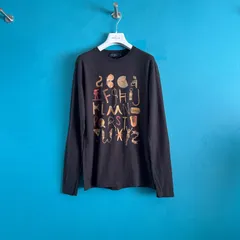 1394 Paul Smith JEANS ポールスミスジーンズ　ロンT ブラック アルファベット ユニークデザイン　M ダークチャコールグレーのサムネイル