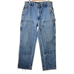 【中古】　Carhartt　デニムパンツ　ペインターパンツ　ジップフライ　オーバーサイズ　アメカジ　古着　/5023のサムネイル
