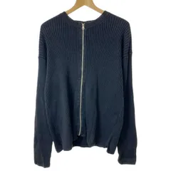 【中古】　Y's for men　ジップアップセーター　フルジップ　無地　リブニット　日本製　ドメスティック　古着　/1156のサムネイル