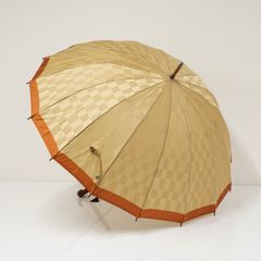 傘 モンブランヤマグチ USED美品 市松模様 16本骨 高級 日本製 55cm