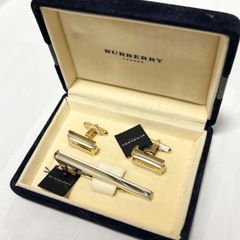 未使用 バーバリーロンドン ネクタイピン ベージュ ノバチェック