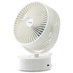 【新品】卓上扇風機 2WAY(卓上＆クリップ) 風量2段階 360度手動角度調節 アロマ対応 ACアダプタ/USB/乾電池 3WAY電源対応 山善 YDS-FT13(W) デスクファン クリップファン ACモーター のサムネイル