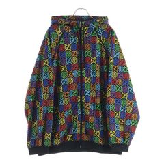 Gucci GGロゴ サイケデリック フード付きジャケット パーカー - メルカリ